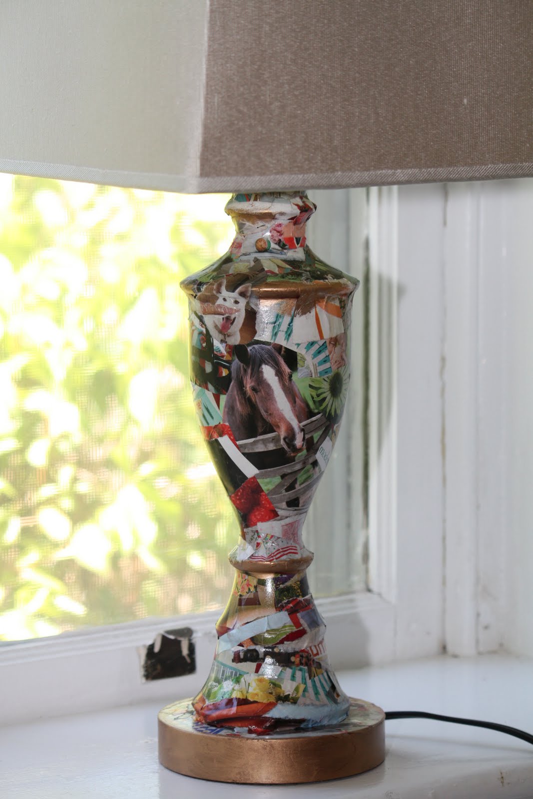 You Decoupage a Lamp