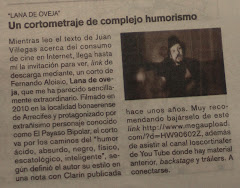 Comentario sobre el cortometraje "LANA DE OVEJA" del periodista Diego Manso. Revista Ñ