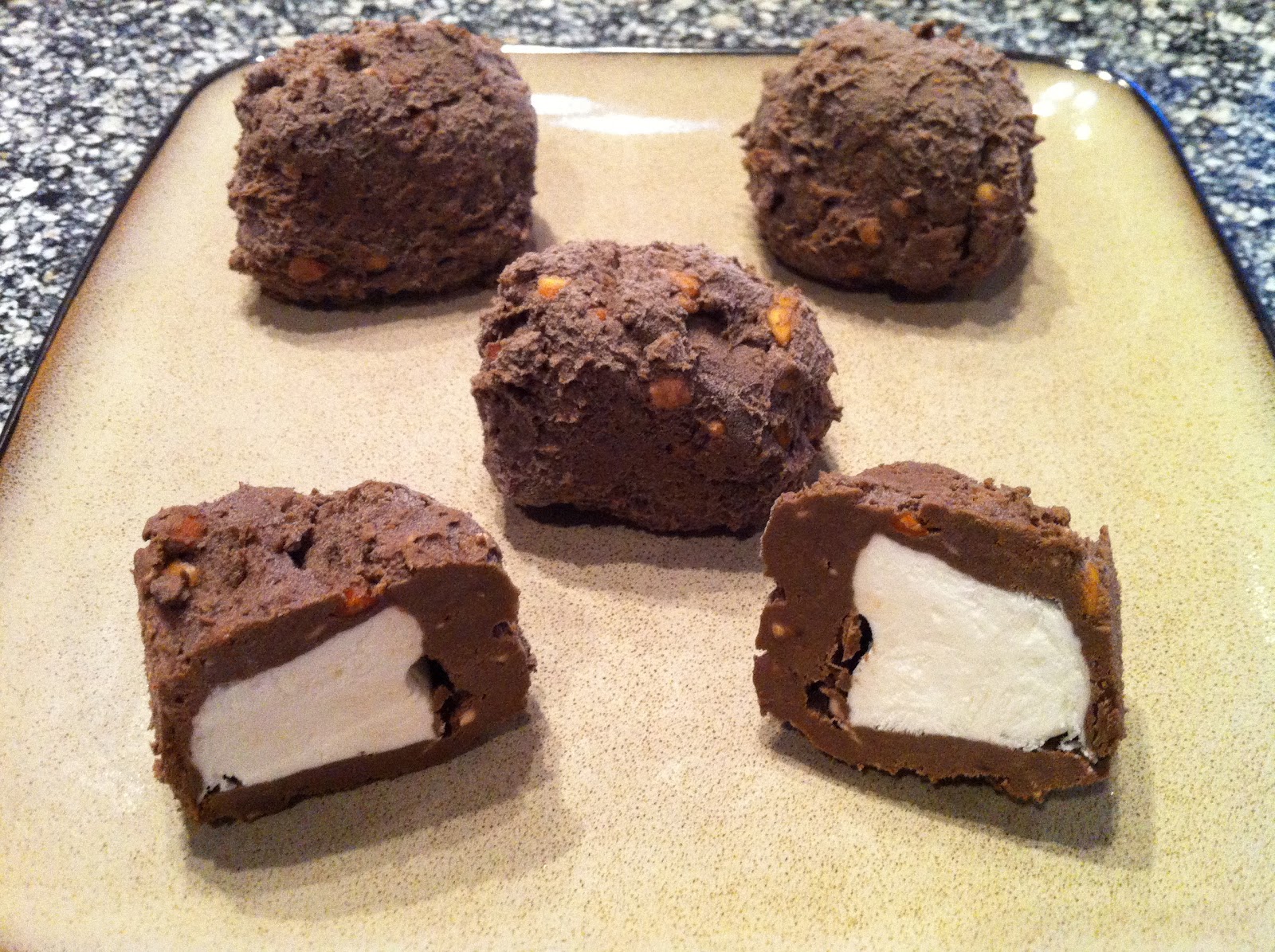 Chocolate Peanut Butter Ice Cream Bites