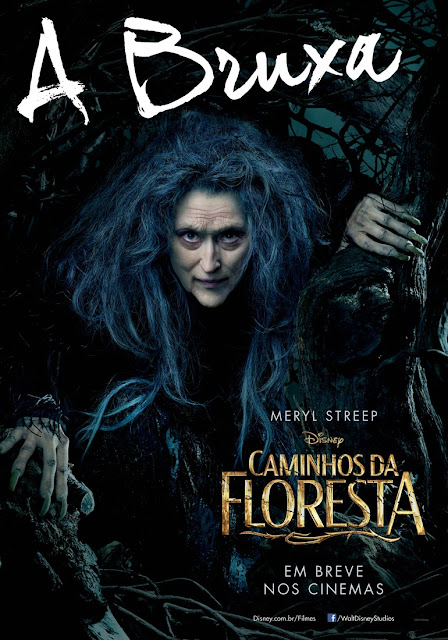 "Caminhos da Floresta" (Into The Woods) posteres brasileiros Meryl Streep