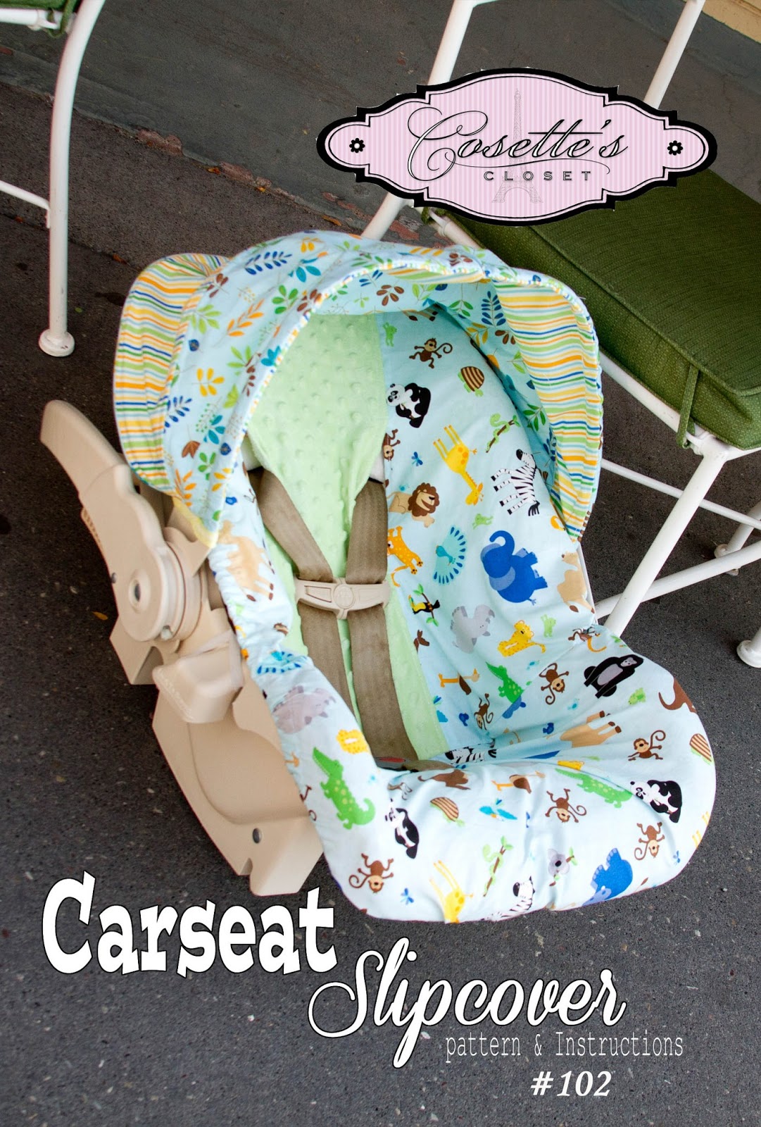 cosettes closet Car Seat Slipcover Sewing Pattern