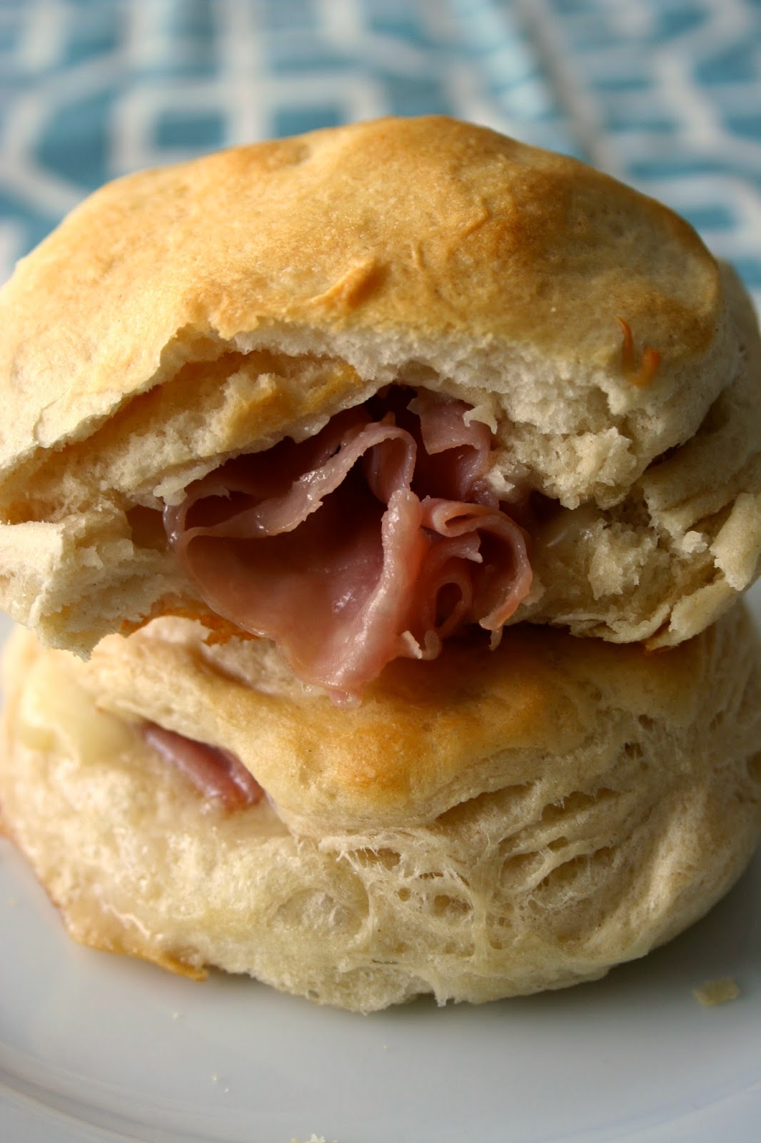 Stuffed HoneyHam and Cheese Biscuits