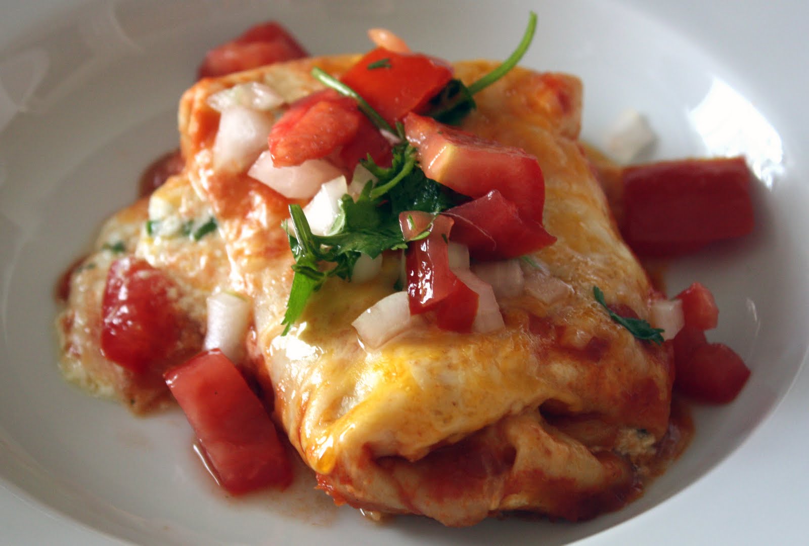 The Parsimonious Princess Meatless Monday Sour Cream & Cheese Enchiladas