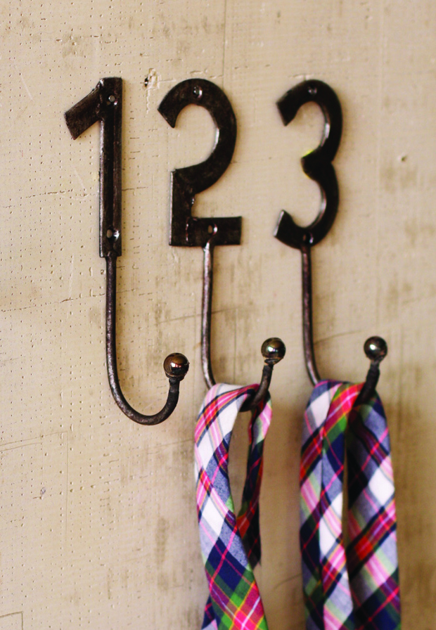 farmhouse musings Retro Style Numbered Hooks