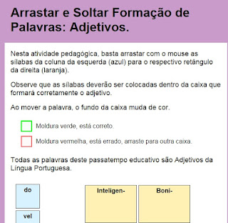 INFORMÁTICA NA ESCOLA 1º DE MAIO: ATIVIDADES SOBRE PRONOMES E ADJETIVOS