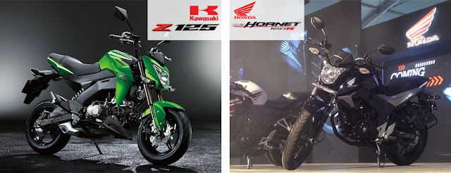 Kawasaki Z125 Vs Honda Cb Hornet 160r New Bikes For 2016 In India