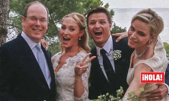 Prince Albert of Monaco and Princess Charlene of Monaco attended the wedding of Gareth Wittstock and Roisin Gavin at the Principality's City Hall in Monaco