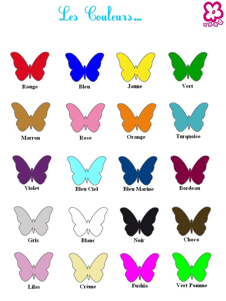 تعلم الوان اللغة الفرنسية بالصـو رة Les-couleurs+papillons