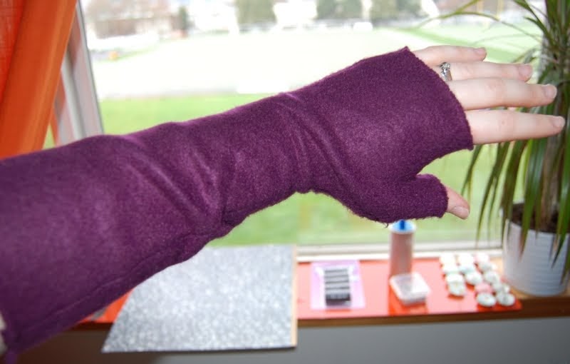 The Craftinomicon Fleece Fingerless Gloves