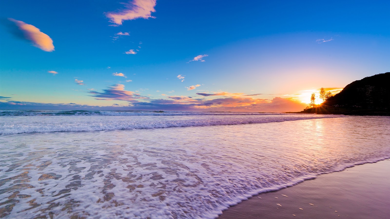 Australia Coast Beach Sunset Full HD Desktop Wallpapers 1080p