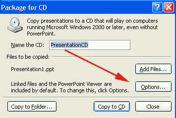 burning presentasi pptx file ke cd