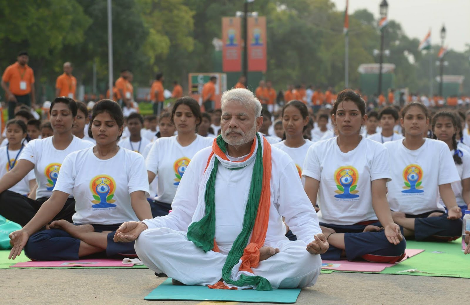 Millions of people bend and twist their bodies for Yoga Day