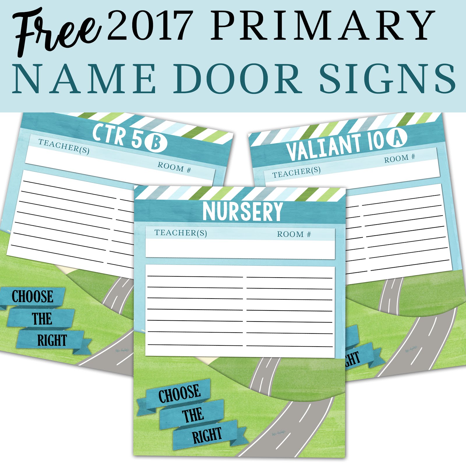 Latterday Chatter 2017 Primary Classroom Name Door Signs
