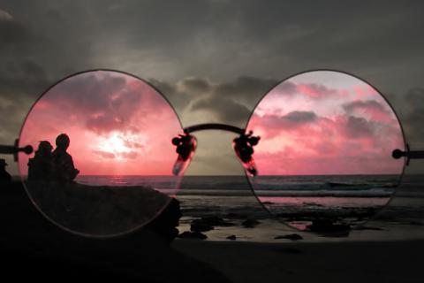 through looking glasses lens they things manufacture don them rose colored seeing life pink coloured color el optimism