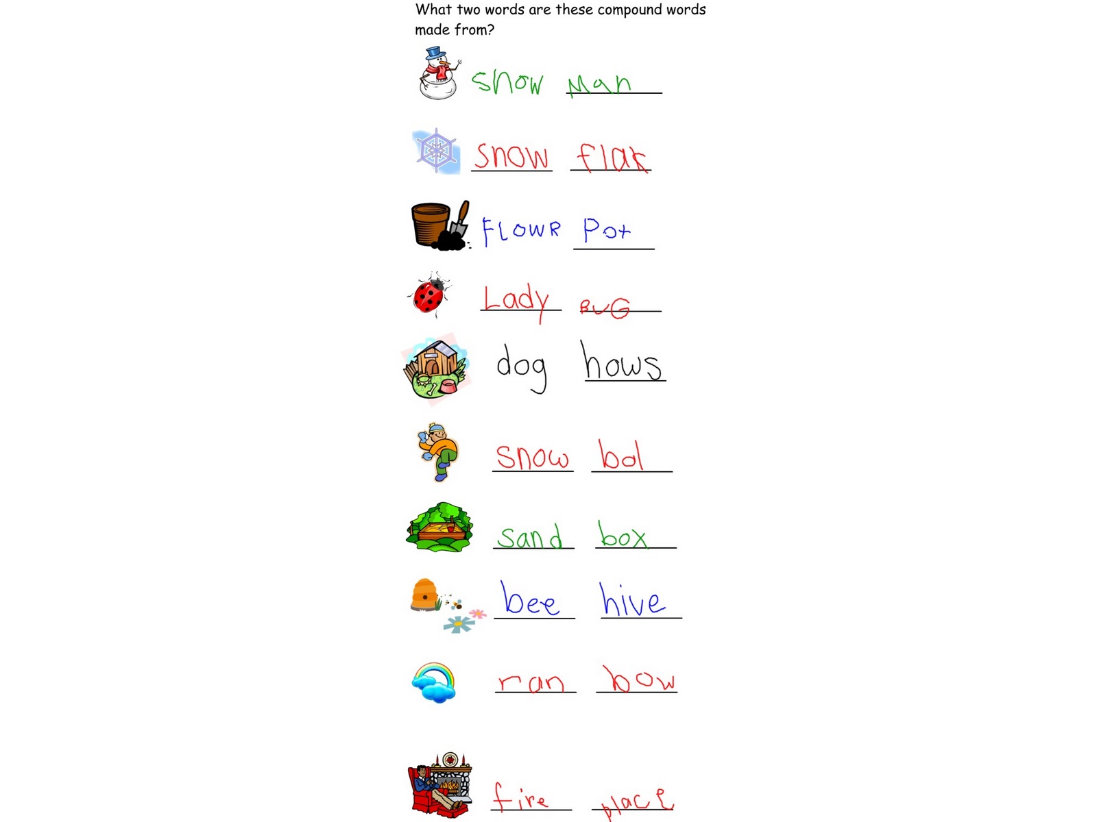 Mrs. May's Class: compound words