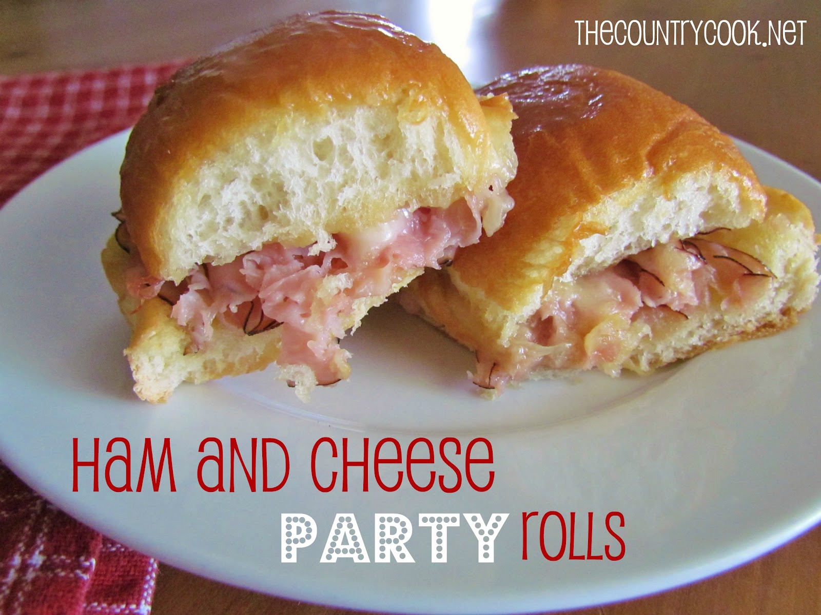 The Country Cook Hawaiian Ham & Cheese Rolls
