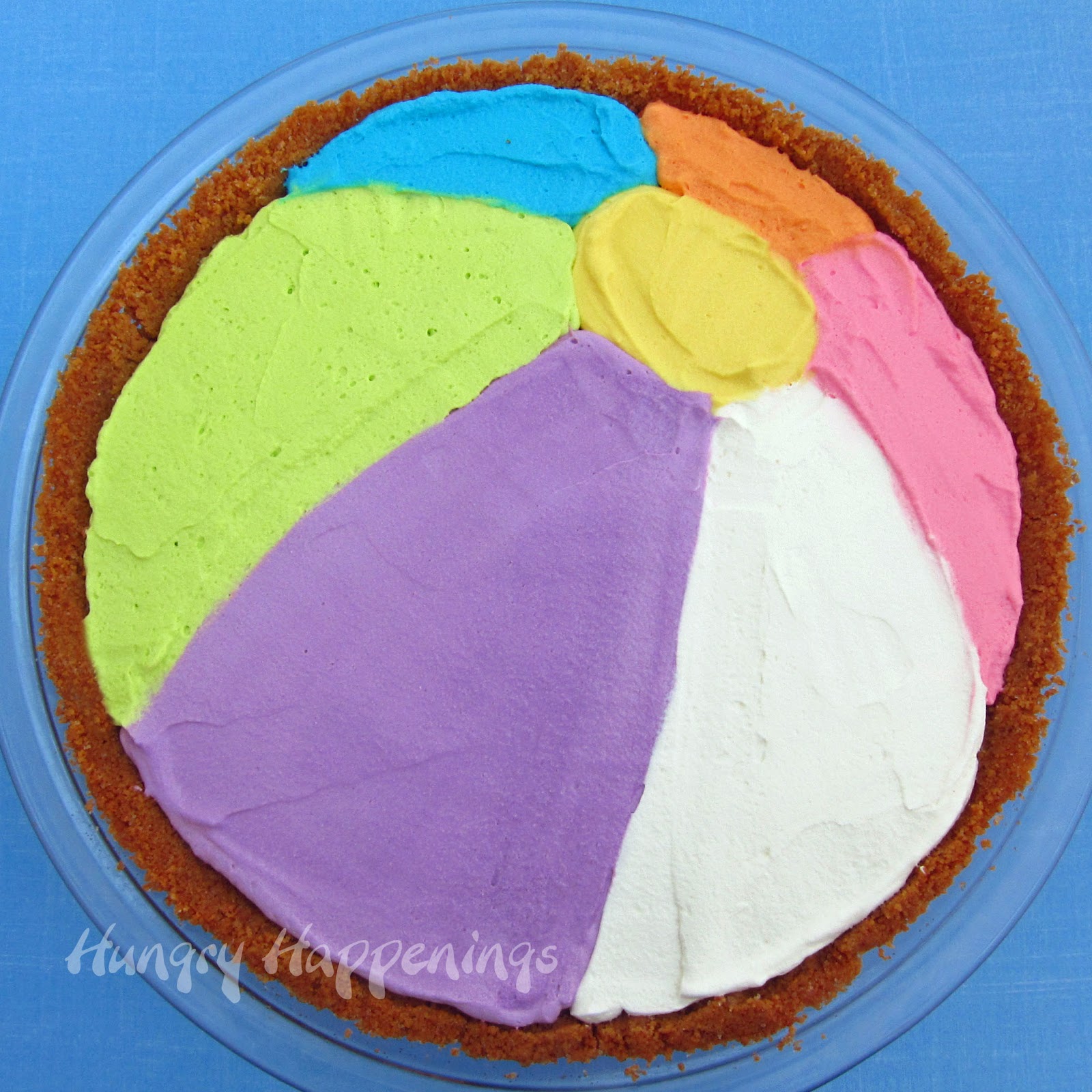 Decorate Pie To Look Like A Beach Ball Beach Themed Dessert