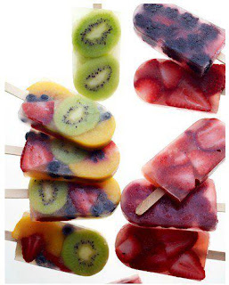 Ghiaccio e frutta: ghiaccioli alla frutta fresca
