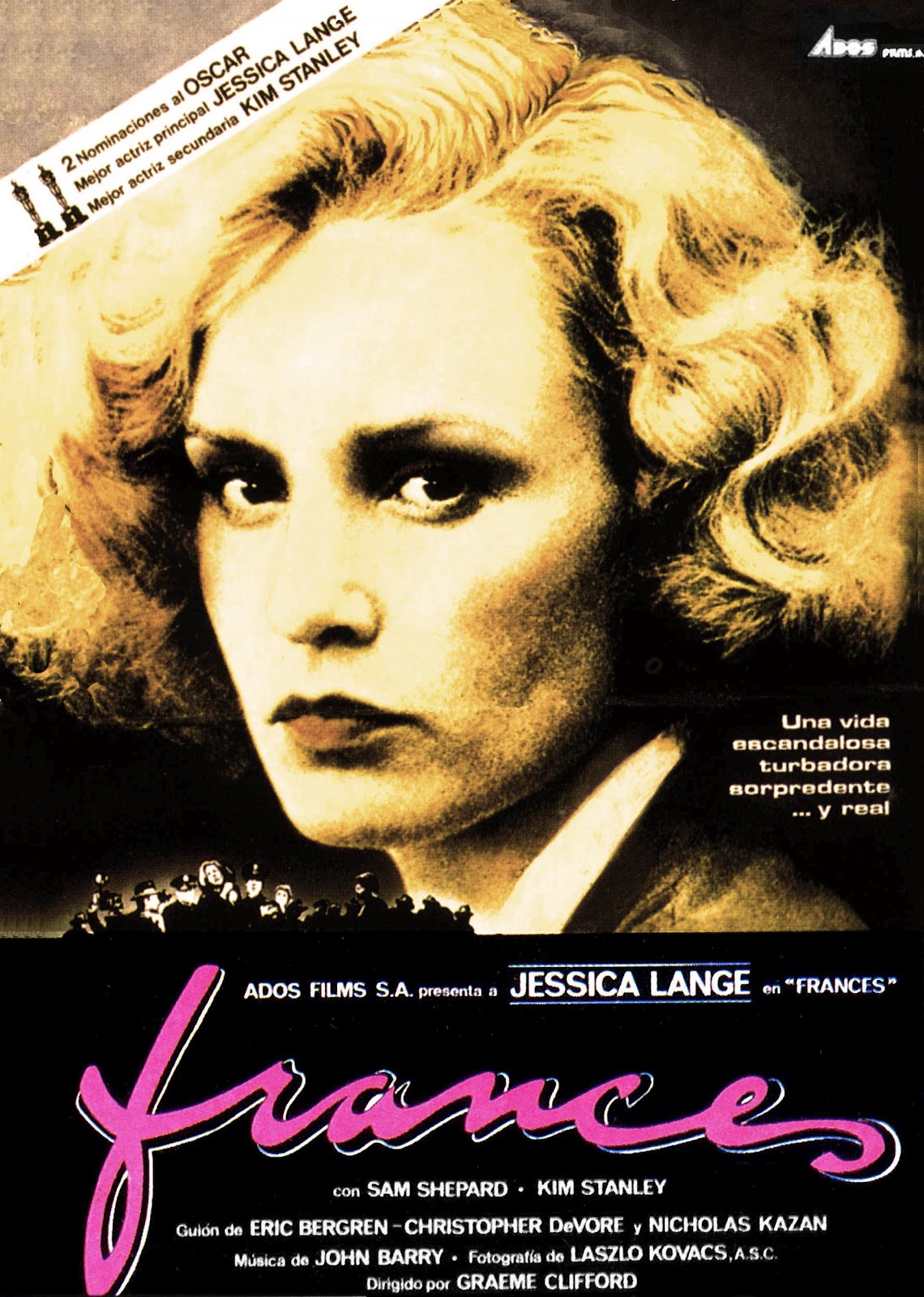 Pin de Teresa Ríos en Cine Peliculas, Cine, Jessica lange