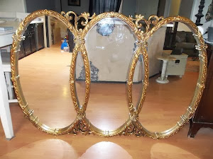Giant Oval Ornate mirror $Sold