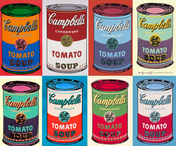 Child as Artist: Kindergarten: Warhol Soup Cans