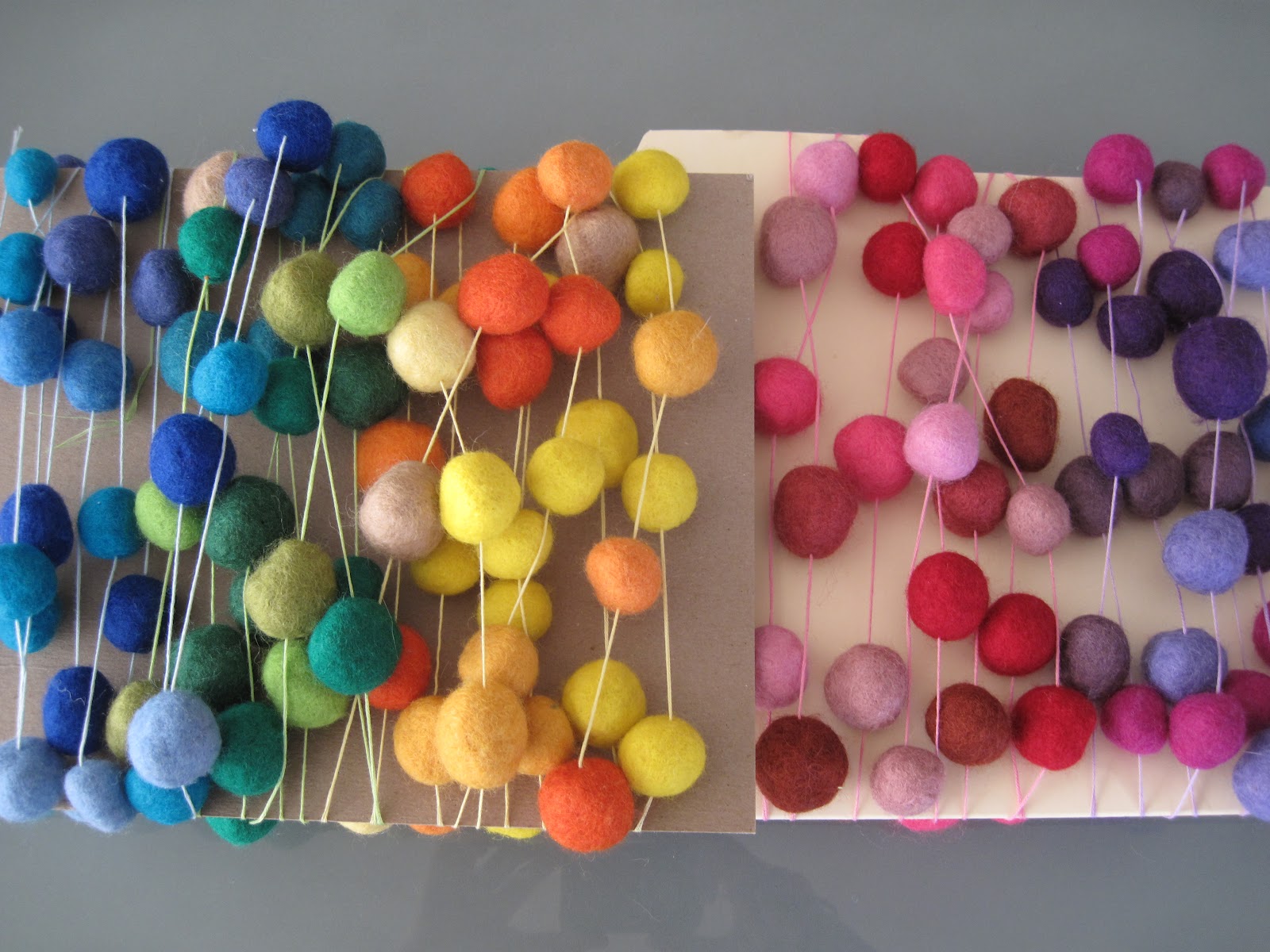 randomass felt ball garland
