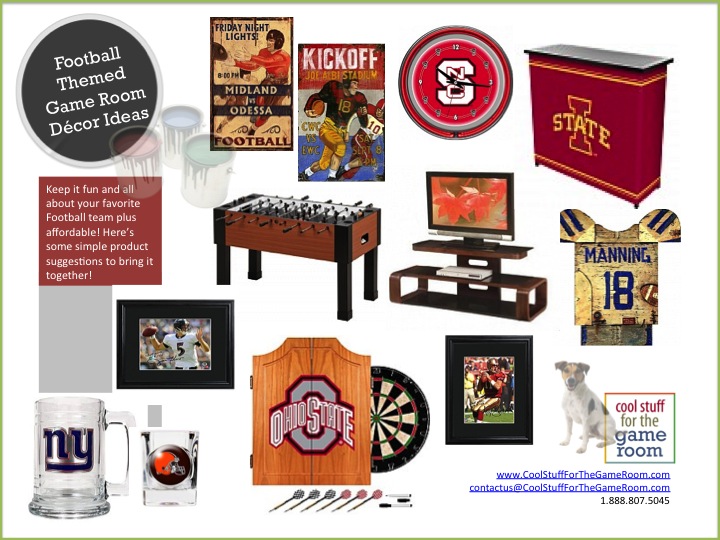 Cool Stuff For The Game Room How To Decorate A Game Room Football Theme