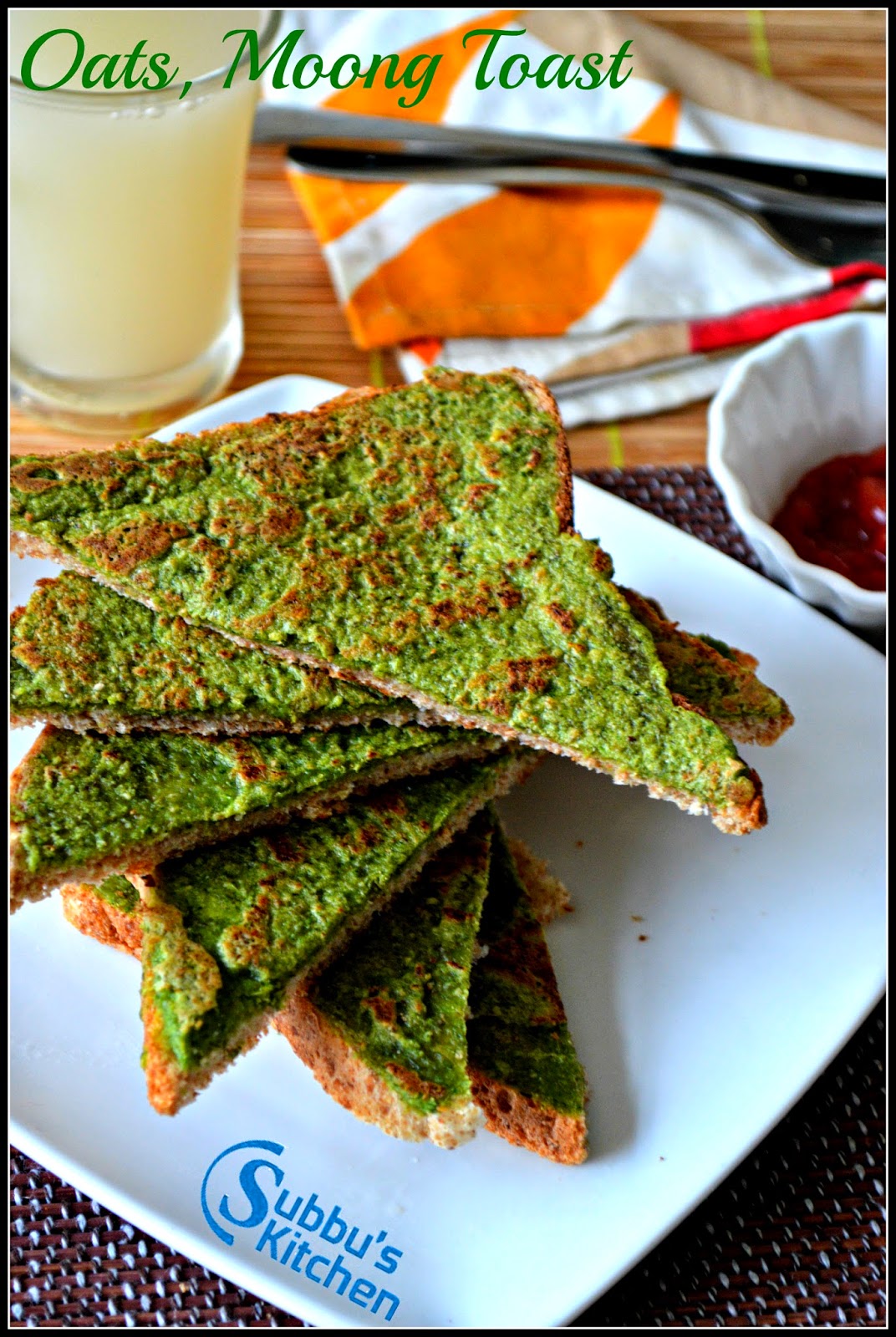 Oats Moong Toast Oats Moong Toast