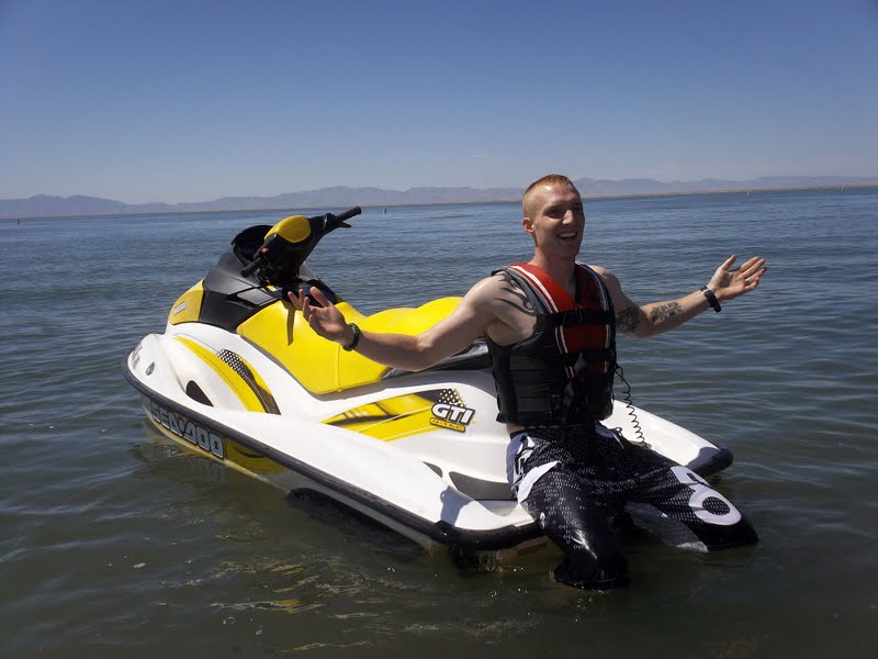 Two Camo Princesses and our Prince Charming Willard Bay Jet Skiing