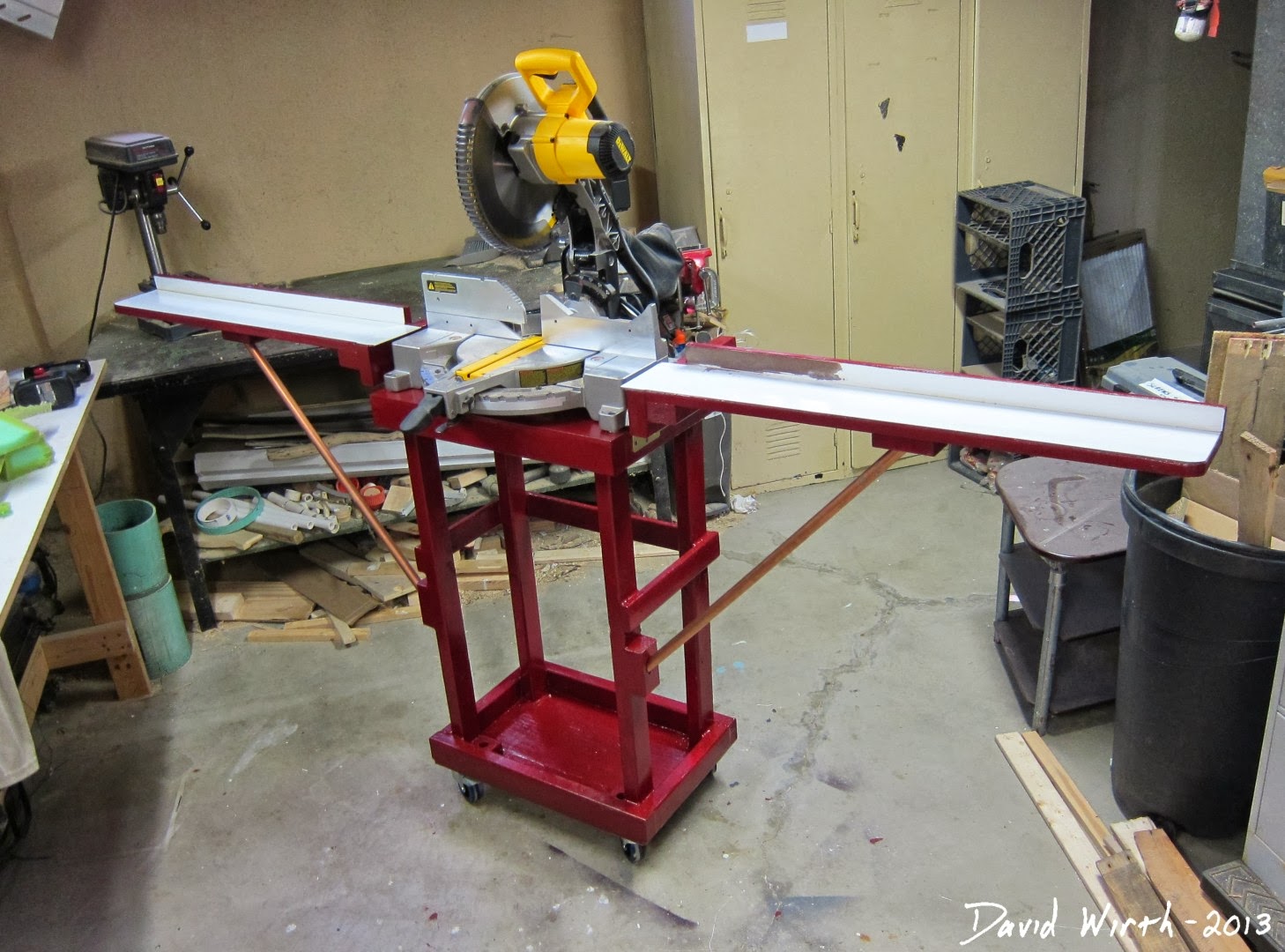 how to build a miter saw stand, wood, easy, strong, folding, space ...