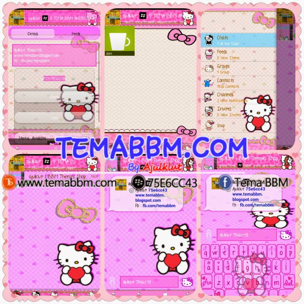 Tema BBM Hello Kitty Tema BBM Hello Kitty