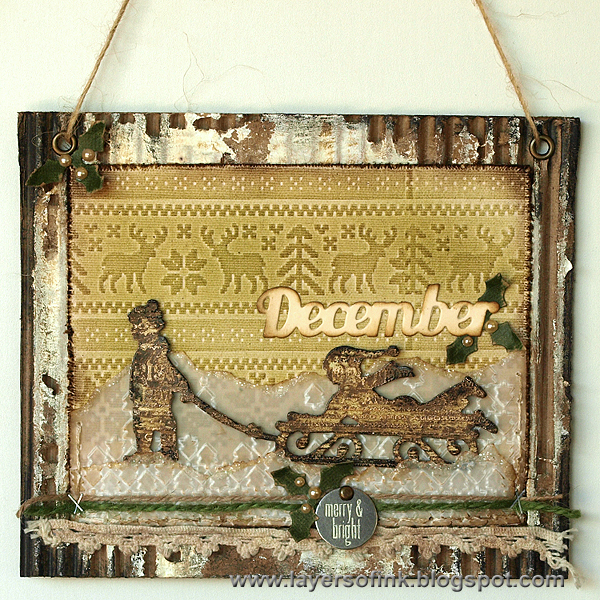 Kids & Sled Wallhanging Tutorial - Layers of ink