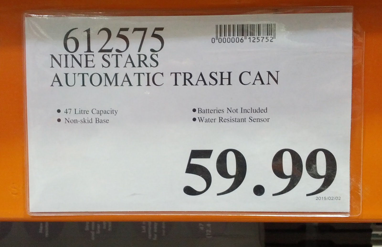 Nine Stars Automatic Stainless Steel Trash Can Costco Weekender