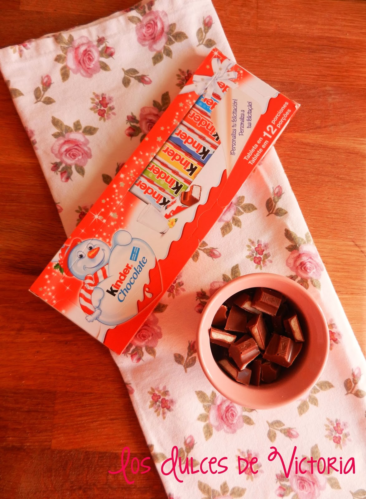 Los Dulces de Victoria Kinder Chocolate Cupcakes & Kinder Chocolate