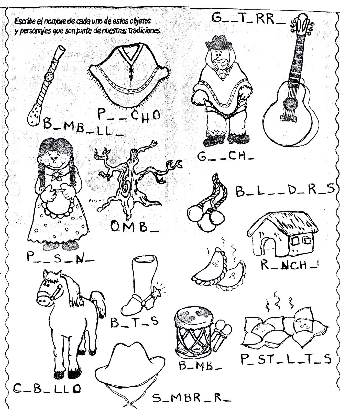 ACTIVIDADES DE DANZAS FOLKLORICAS Actividades de 1° Ciclo "El Gaucho