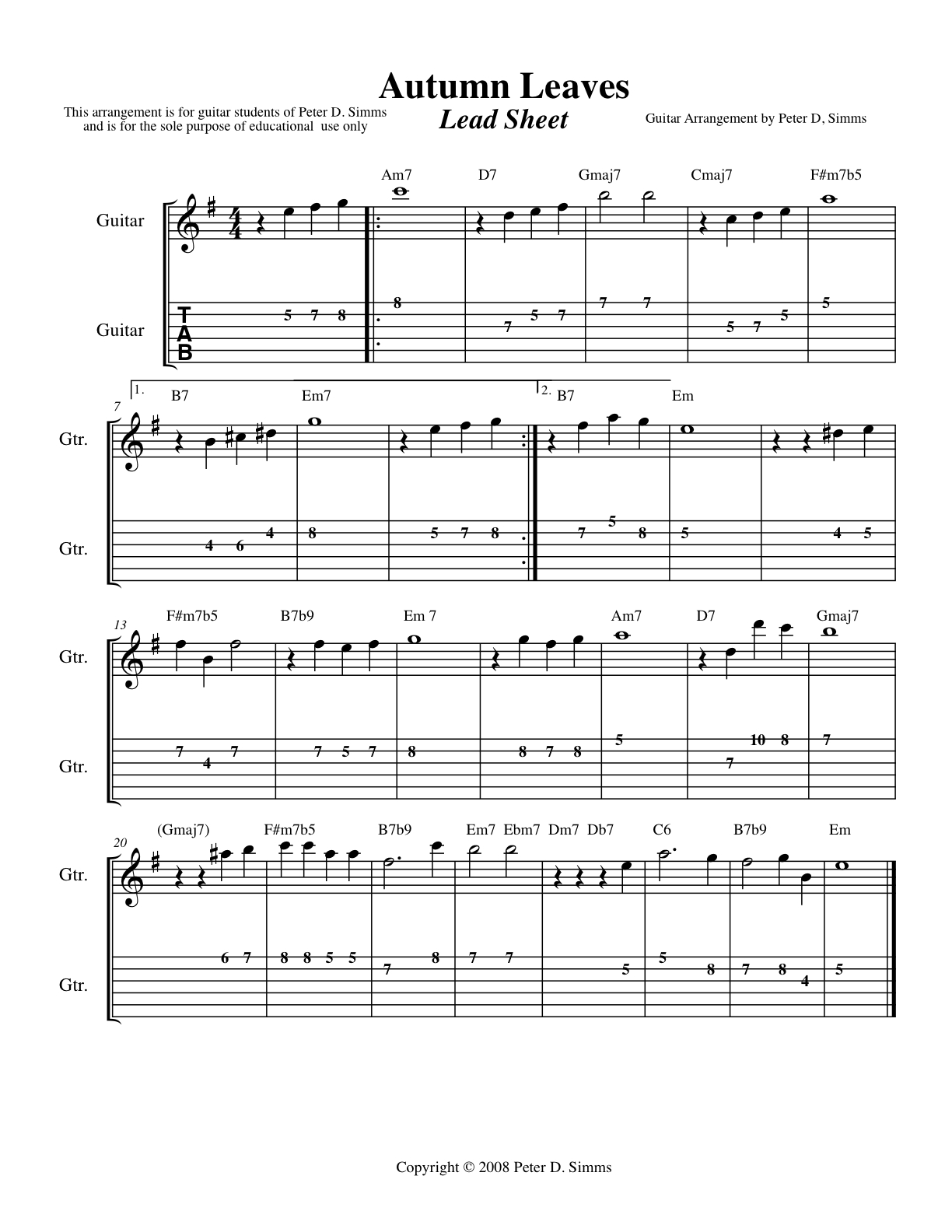 autumn leaves chords pdf autumn leaves chords pdf