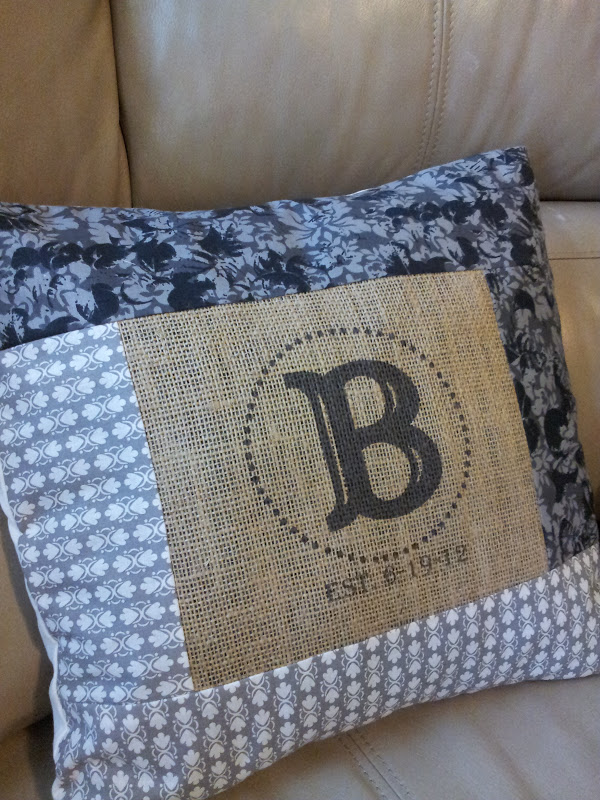 listfullyblissful Printed burlap pillow
