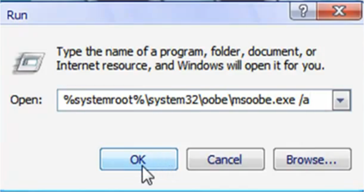 Msoobe Activate Windows