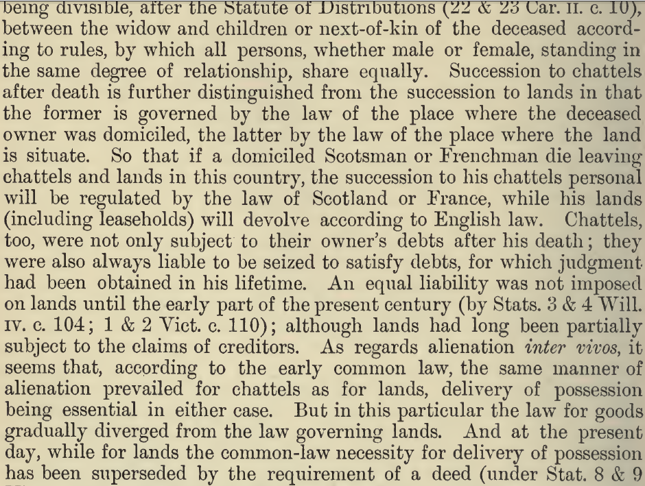 MIKIPEDIA LAW BLOG DEFINITION OF CHATTELS FROM ENCYCLOPEADIA OF THE