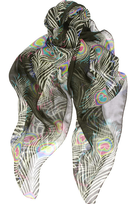 Peacock Silk Scarf