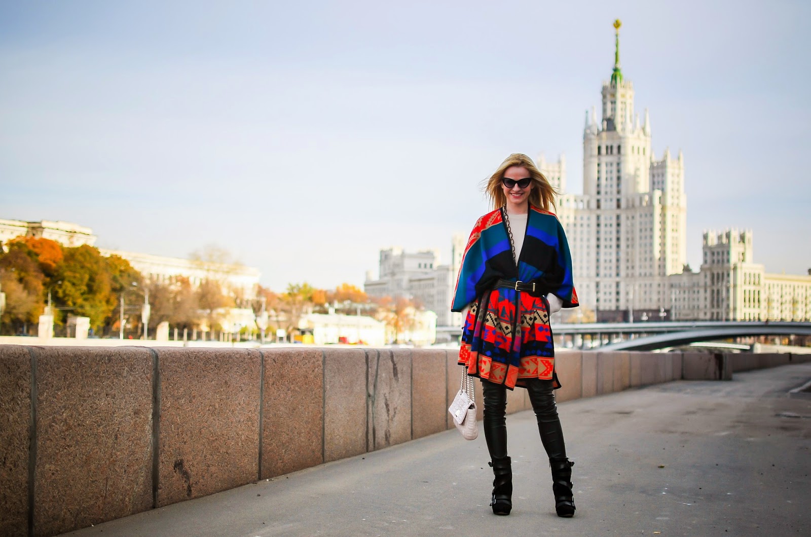 Irina Pavlova blog, blanket coat, накидка плед, осенний лук