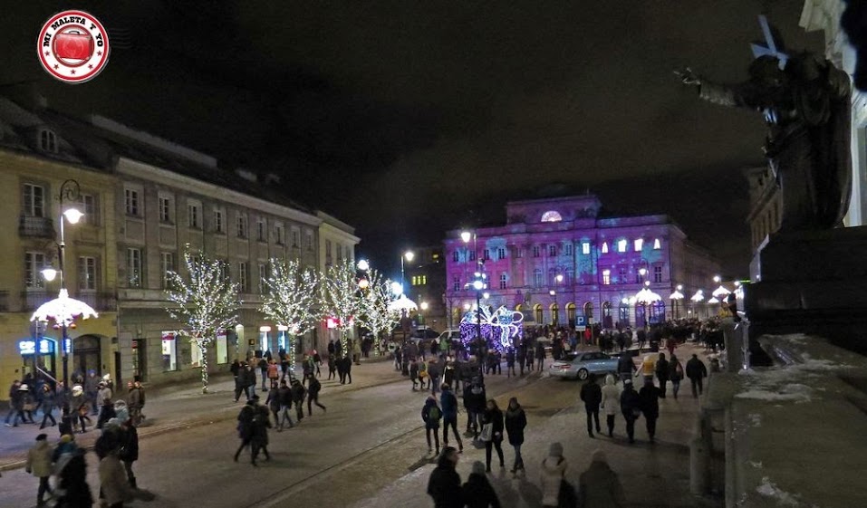 Varsovia en Navidad. Iluminación del centro