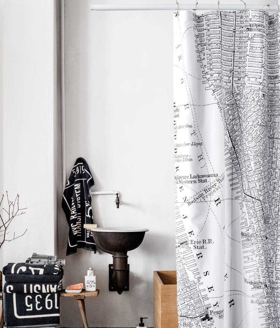 Capital A fresh start shower curtains, simple and spalike