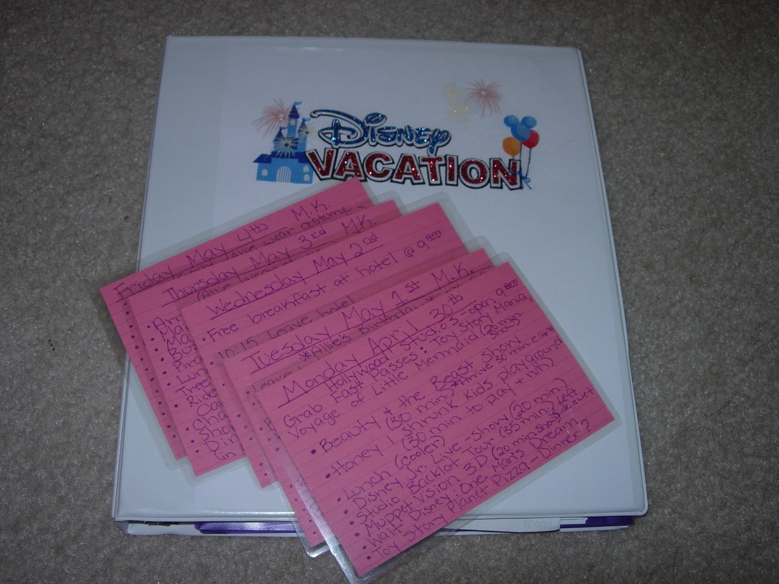 Do It Yourself Vacation Travel Binder Tips From The Disney Divas
