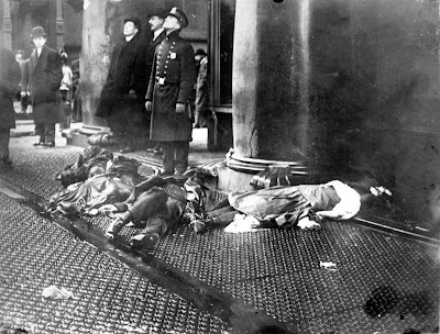 Policemen with dead girls