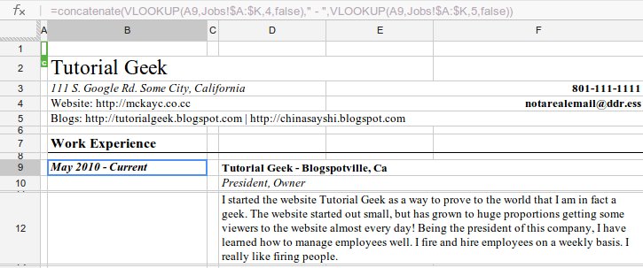 how to make a google doc spreadsheet template for a dynamic resume or cv  free download
