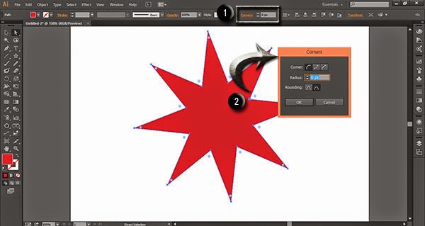 Live Corners options in Adobe Illustrator CC Live Corners options in Adobe Illustrator CC