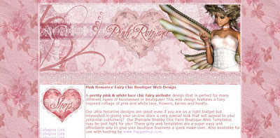 Pink Romance Lace Fairy Chic Boutique Web Design