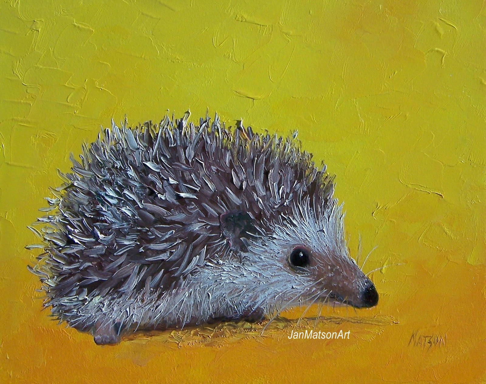 Jan Matson Etsy Art Etsy art, Winston, the hedgehog painting