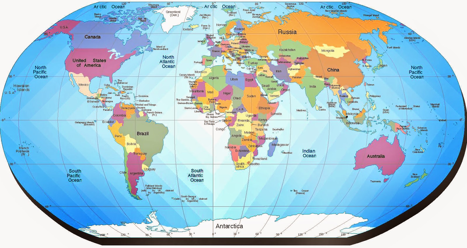 Manualidades escolares para decorar: Mapa mundo